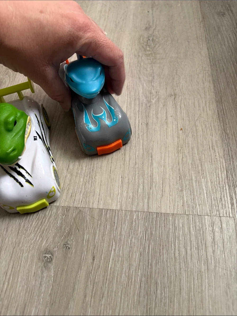 Kids Animal Racer Toy - Blue Shark and Green Crocodile